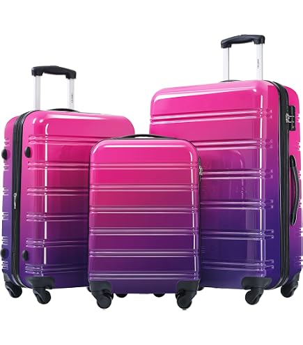 Amazon.com: Merax Suitcase Set, Hardshell Luggage Sets 3 Piece